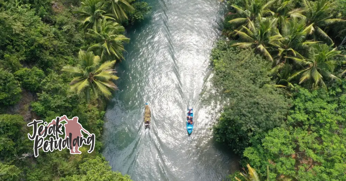 Wisata pacitan sungai maron air jernih dan pemandangan tropis