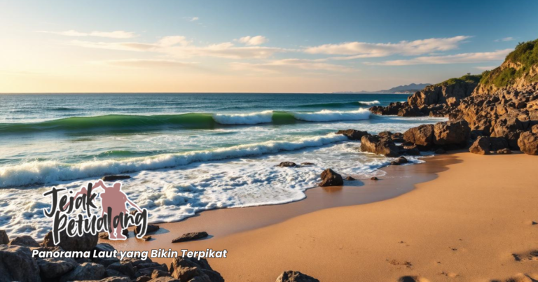Ocean view ujung genteng dengan panorama laut luas