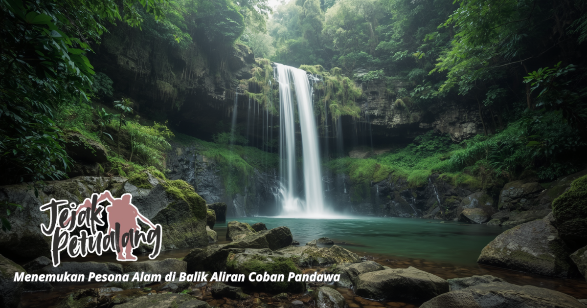 Air terjun Pandawa di alam asri