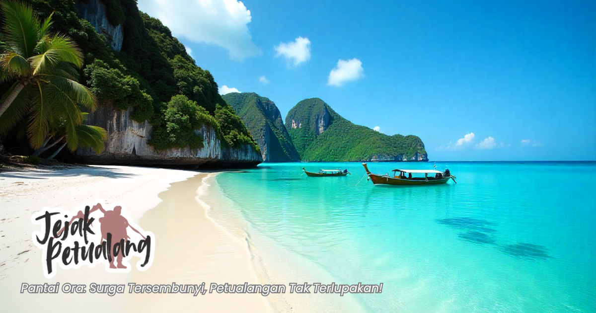 Keindahan pantai ora di maluku dengan laut jernih
